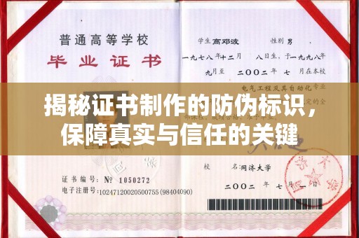 洮南揭秘证书制作的防伪标识，保障真实与信任的关键