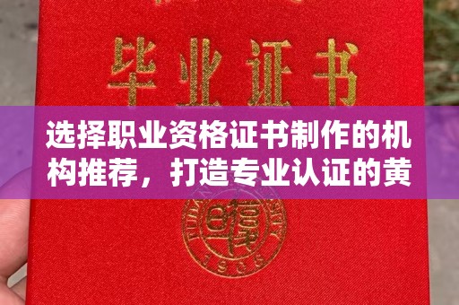 洮南选择职业资格证书制作的机构推荐，打造专业认证的黄金标准