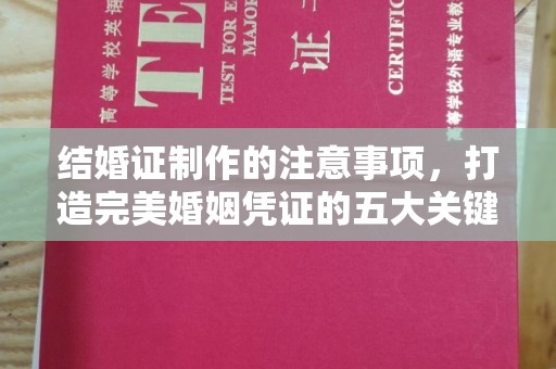 洮南结婚证制作的注意事项，打造完美婚姻凭证的五大关键点