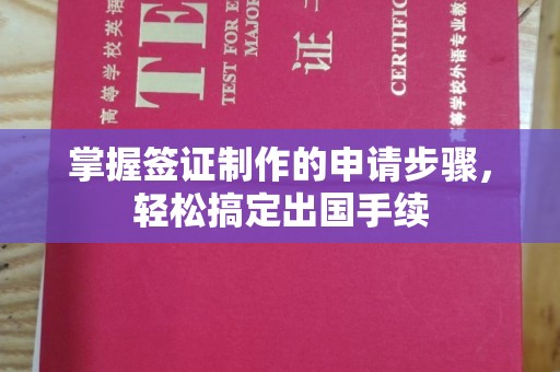 洮南掌握签证制作的申请步骤，轻松搞定出国手续