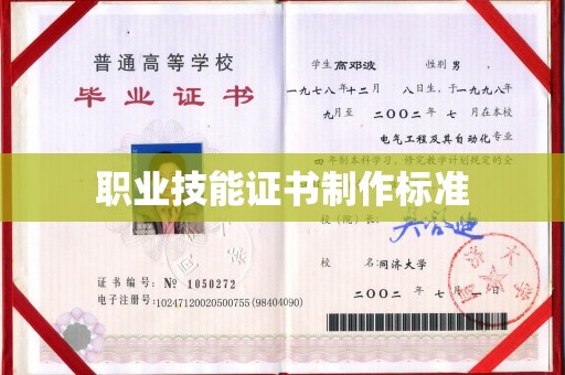 洮南职业技能证书制作标准