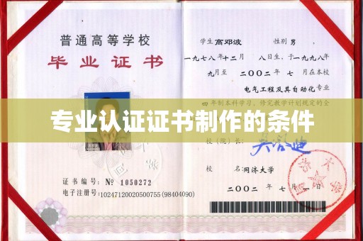 洮南专业认证证书制作的条件