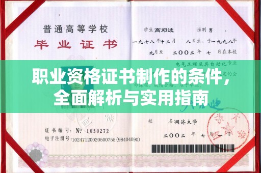洮南职业资格证书制作的条件，全面解析与实用指南